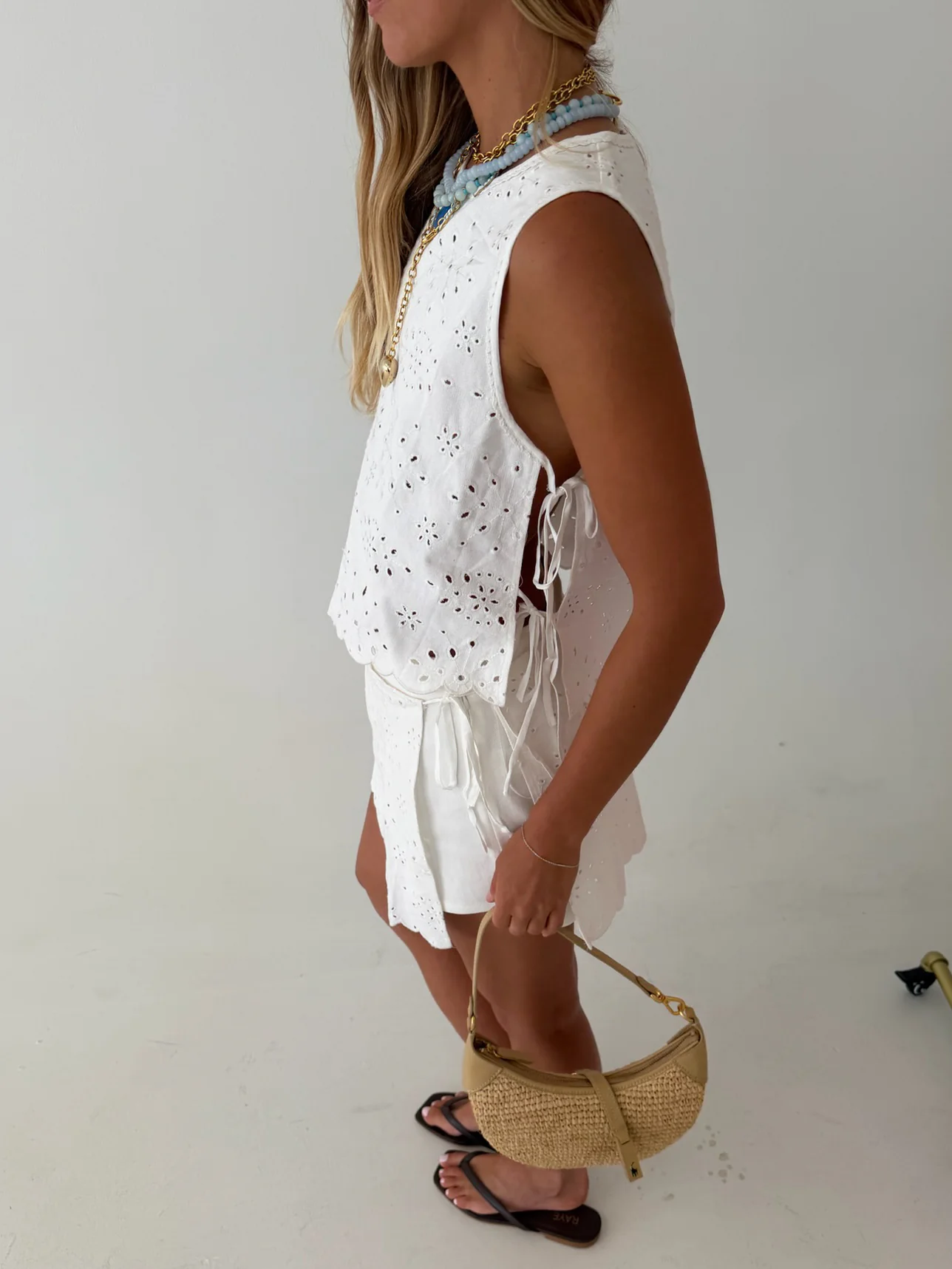 Ember Eyelet Twill Set - White - Image 7