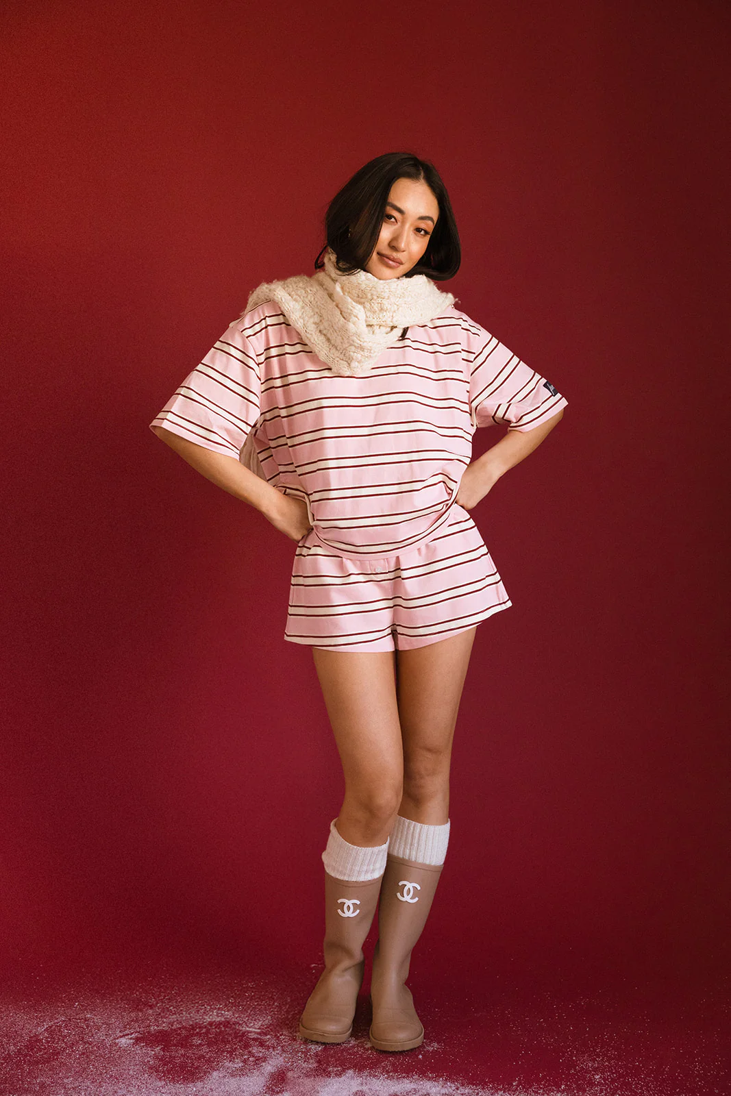 Fancy Button Shorts - Candy Cane Stripes - Image 21