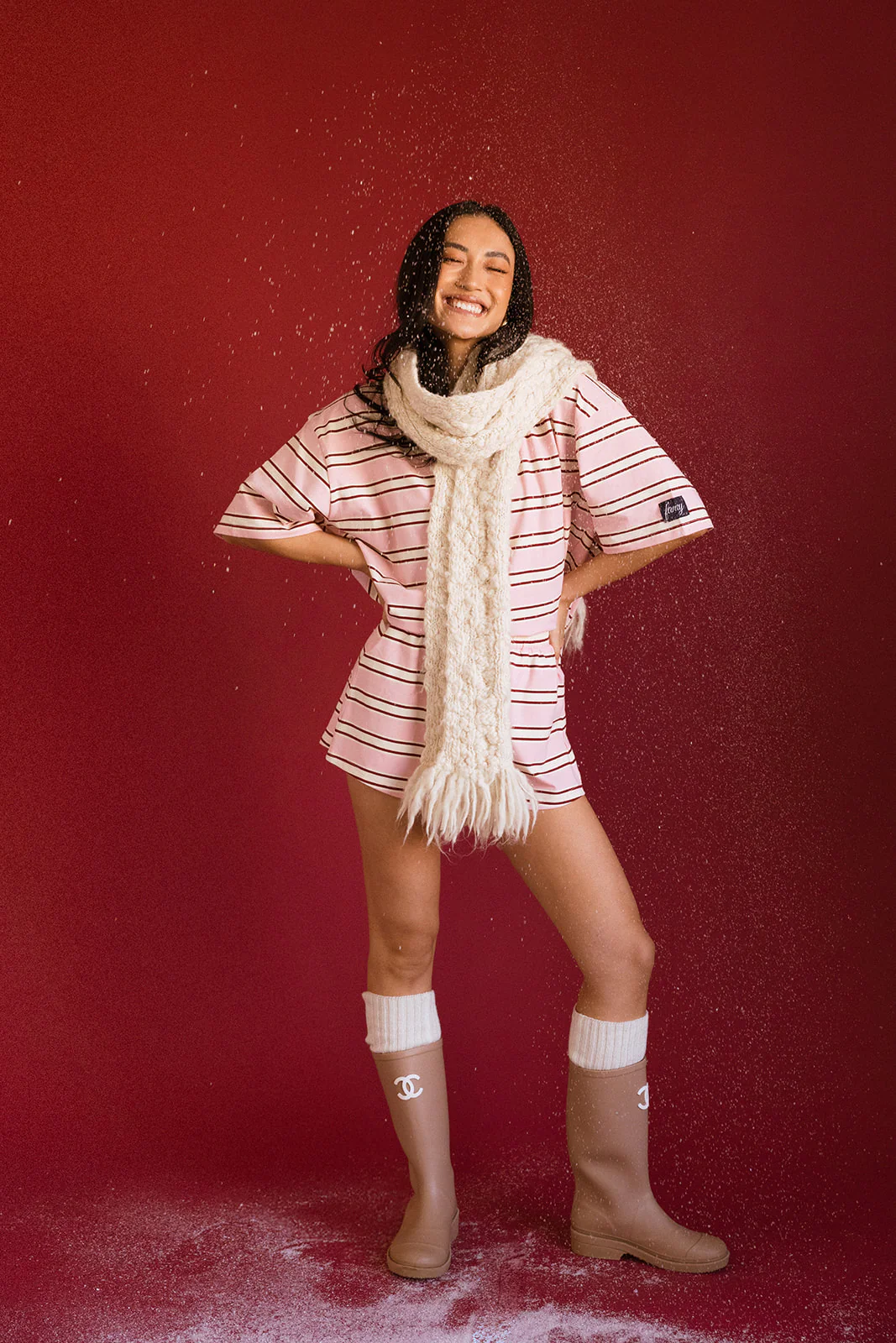 Fancy Button Shorts - Candy Cane Stripes - Image 25