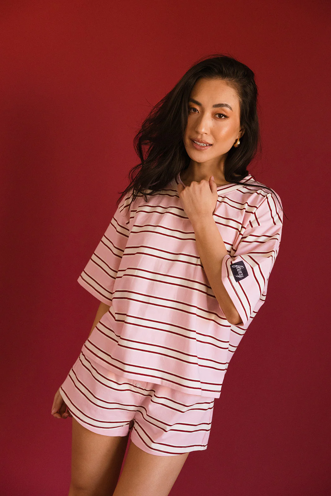 Fancy Button Shorts - Candy Cane Stripes - Image 6