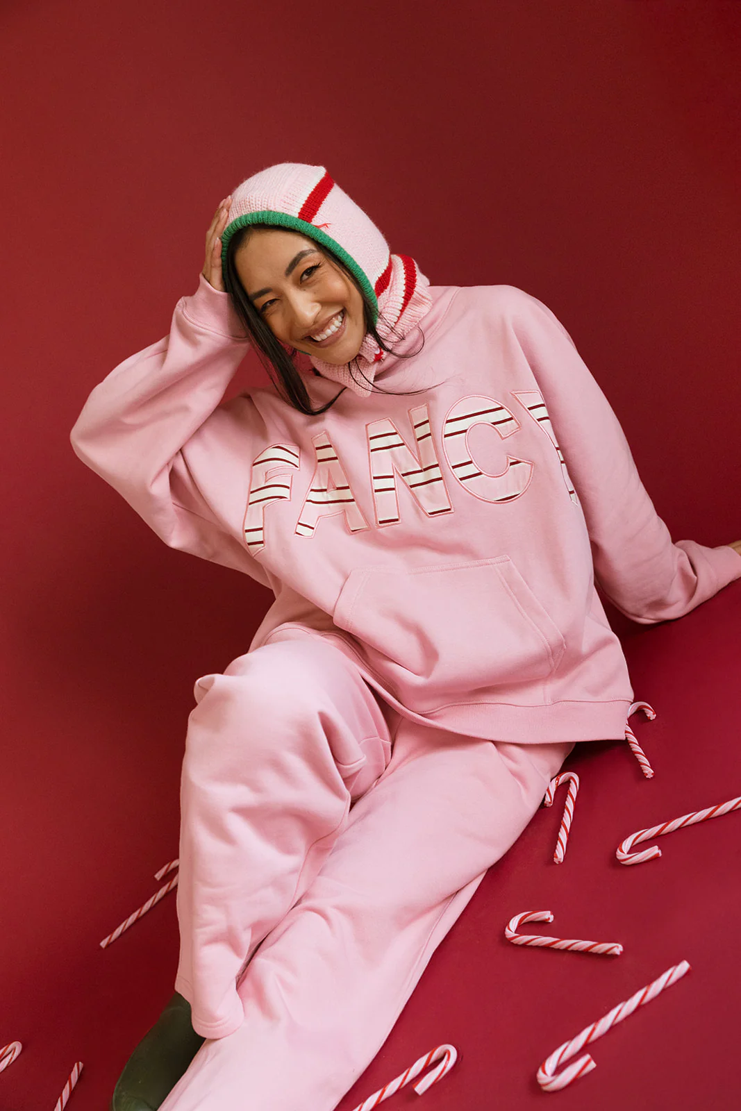 Fancy Fleece Wide Leg Sweatpants - Gumdrop - Image 11