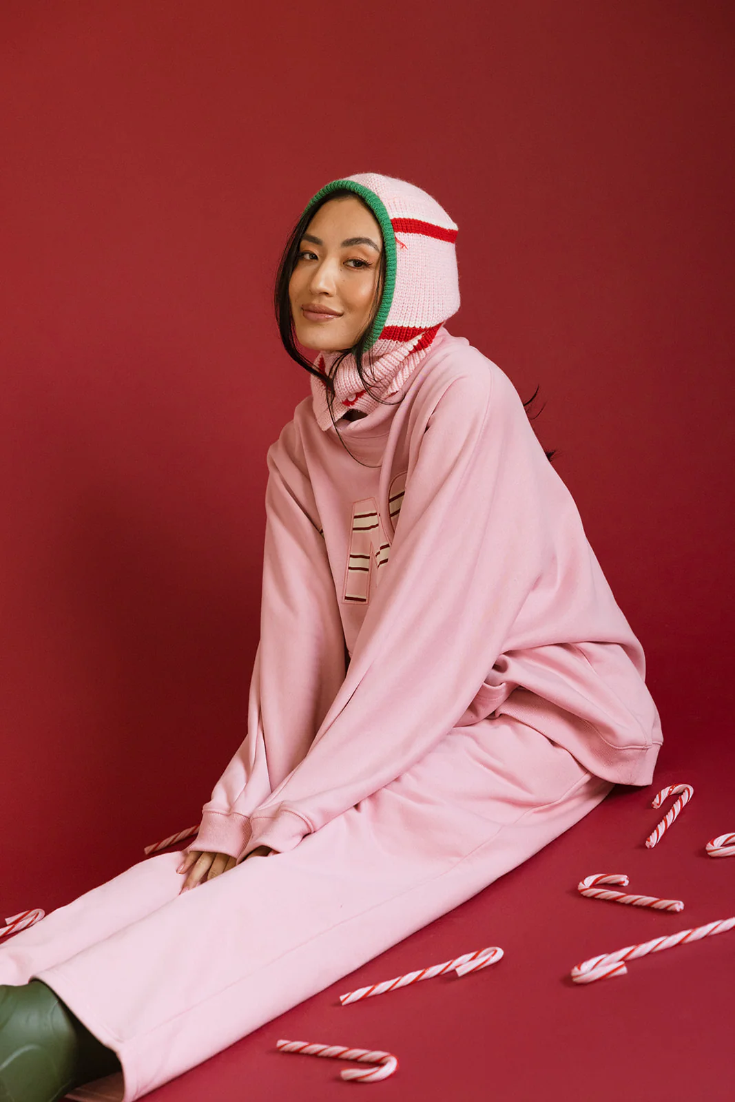 Fancy Fleece Wide Leg Sweatpants - Gumdrop - Image 9