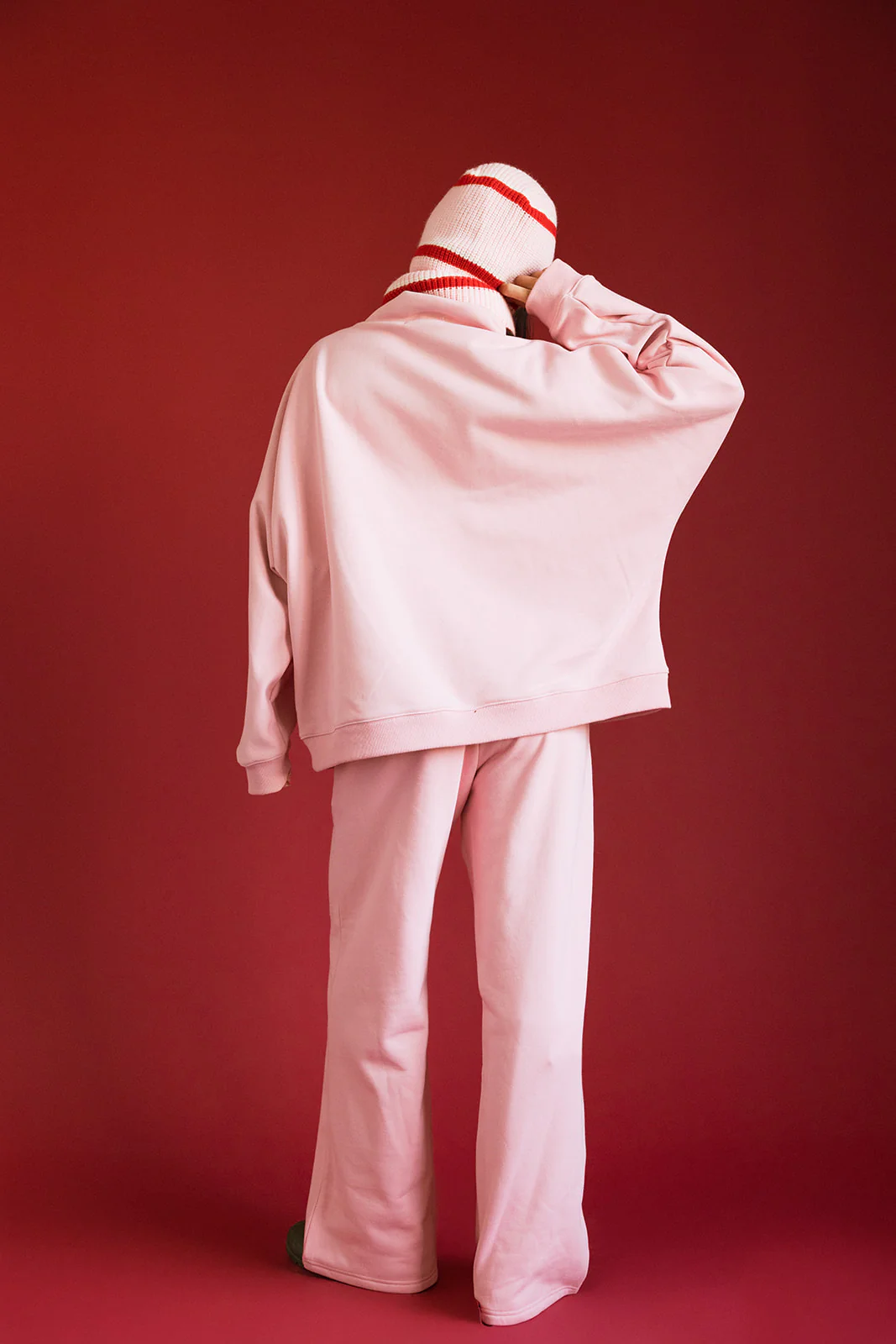 Fancy Oversized Fleece PocketCloud Striped Mockneck - Gumdrop - Image 16