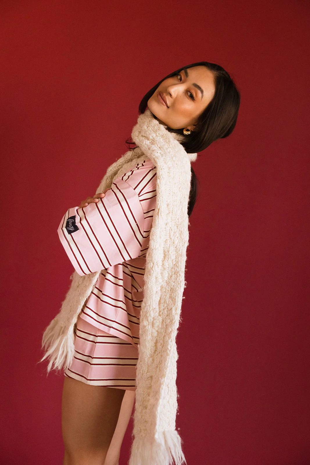 Fancy Short Sleeve Top - Candy Cane Stripes - Image 22