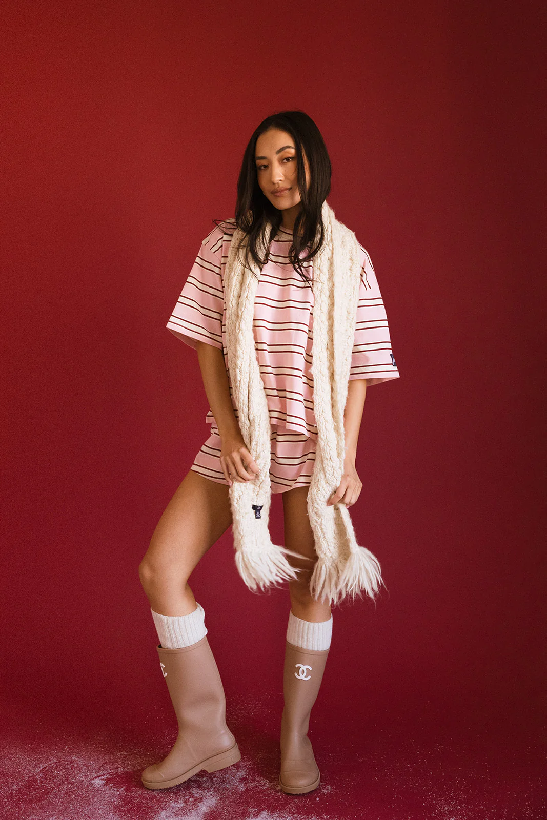 Fancy Short Sleeve Top - Candy Cane Stripes - Image 24