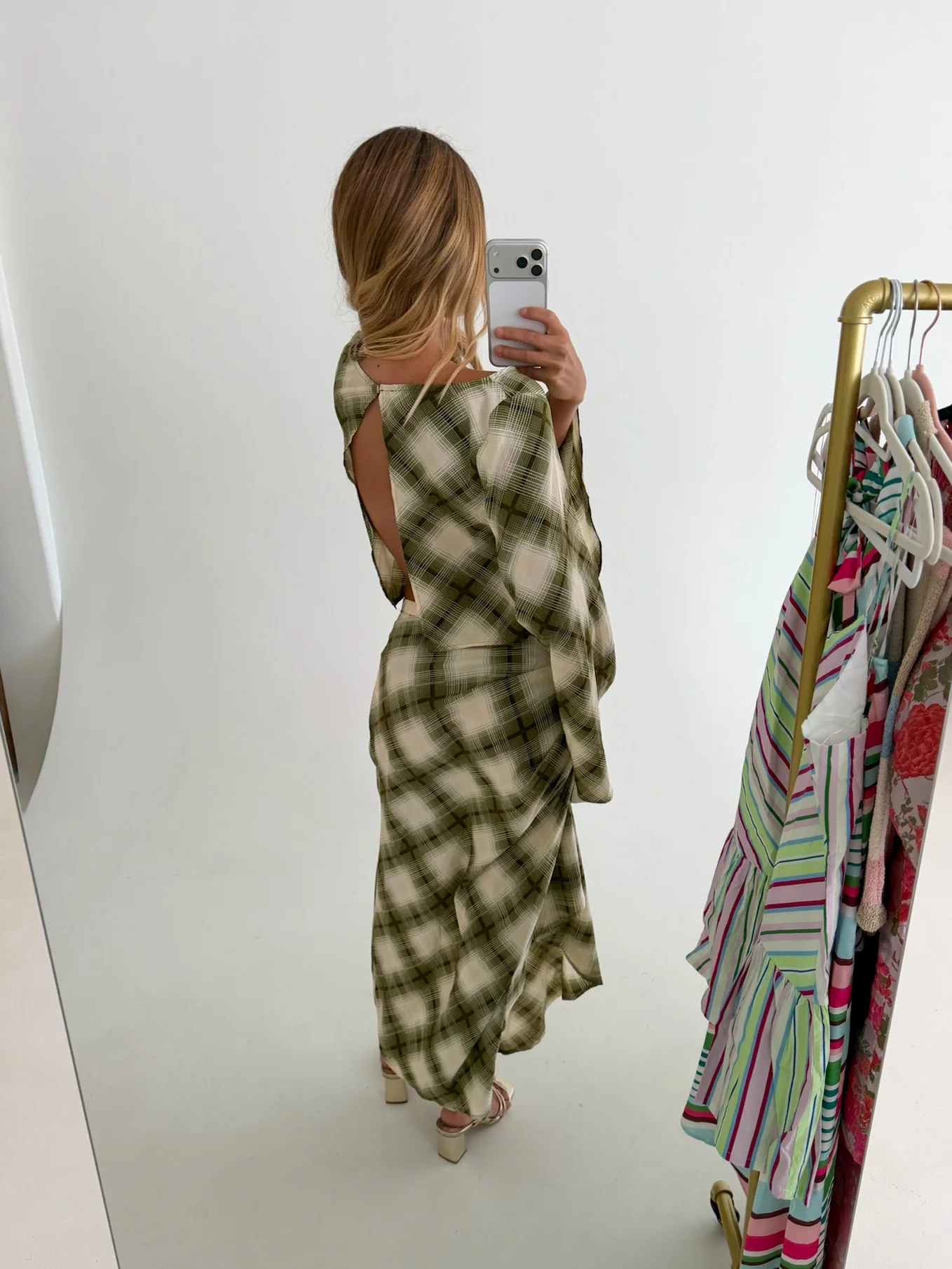 Sammi Plaid Drape Set - Green Combo - Image 3