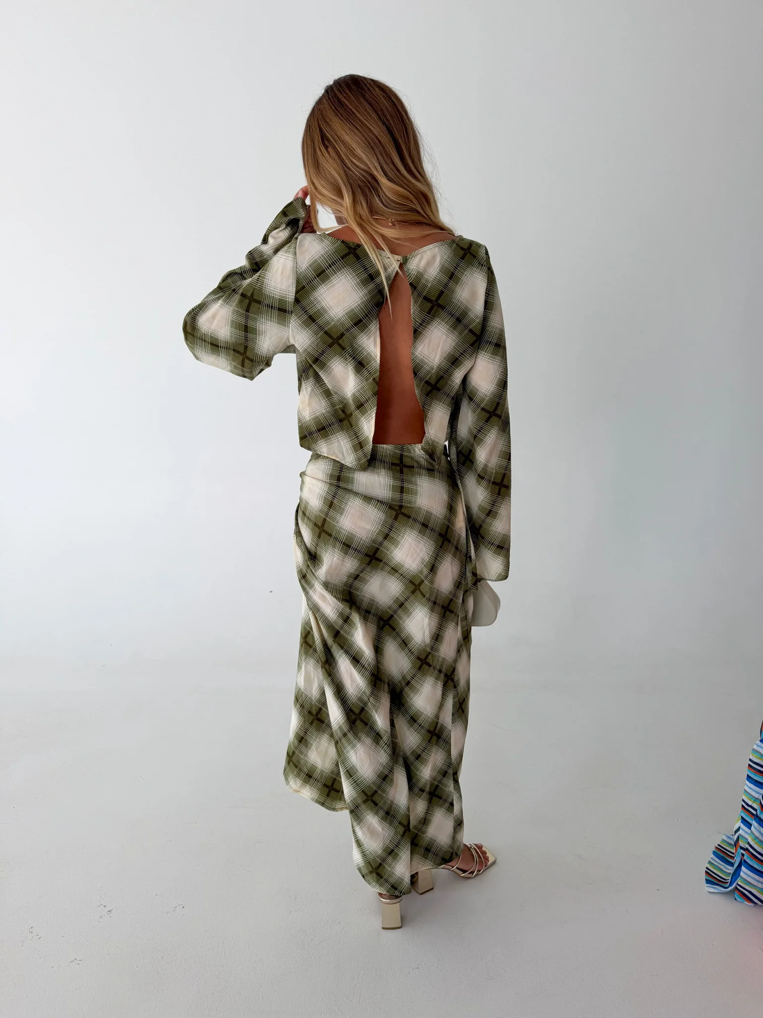 Sammi Plaid Drape Set - Green Combo - Image 7